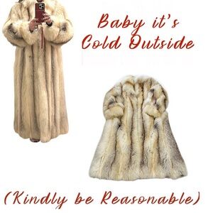 Unisex Golden Isle Shadow Fox Fur Coat 
Full Length